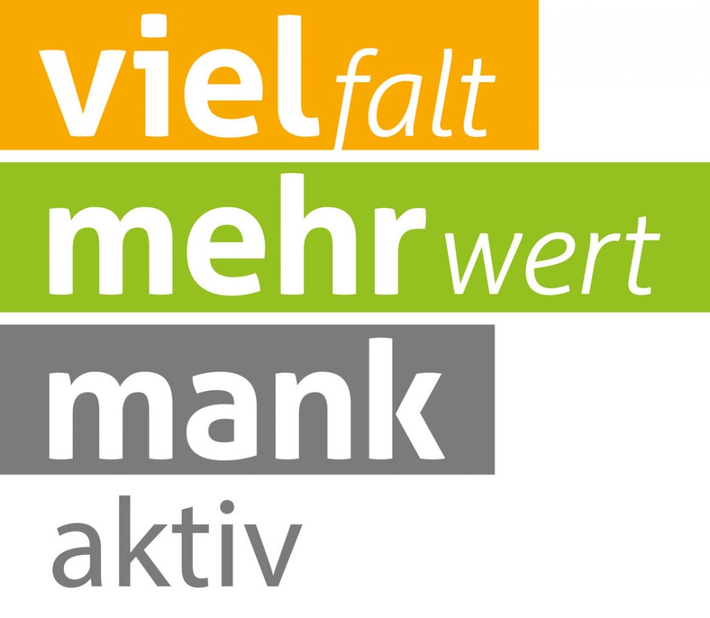 Logo des Stadtmarketing Mank.
Vielfalt, Mehrwert, Mank aktiv